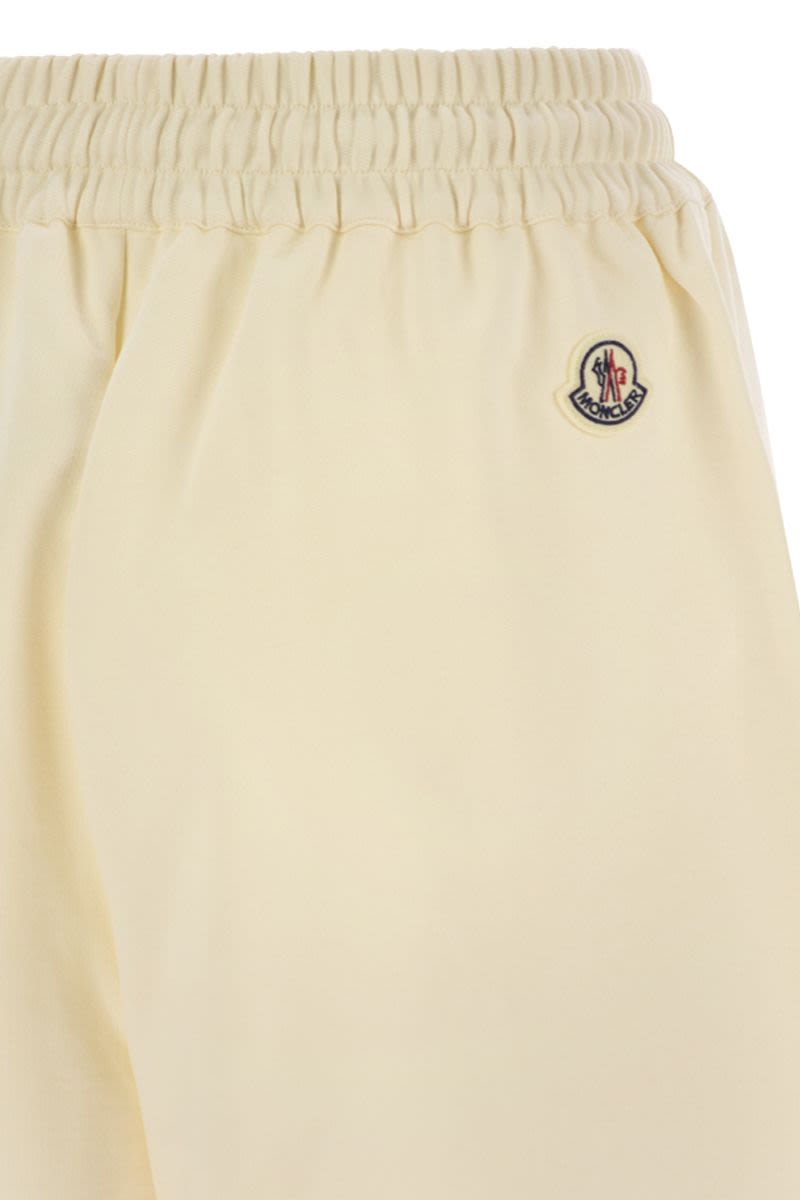 MONCLER Relaxed Cotton Shorts with Logo Patch for Women
