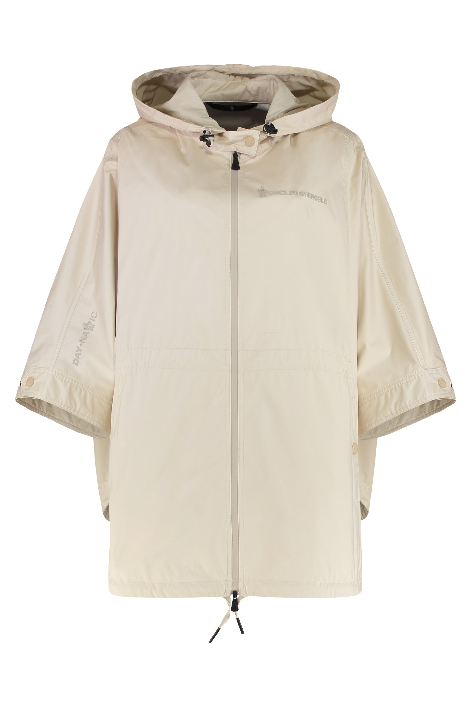 MONCLER GRENOBLE Technical Fabric Cape with Adjustable Features
