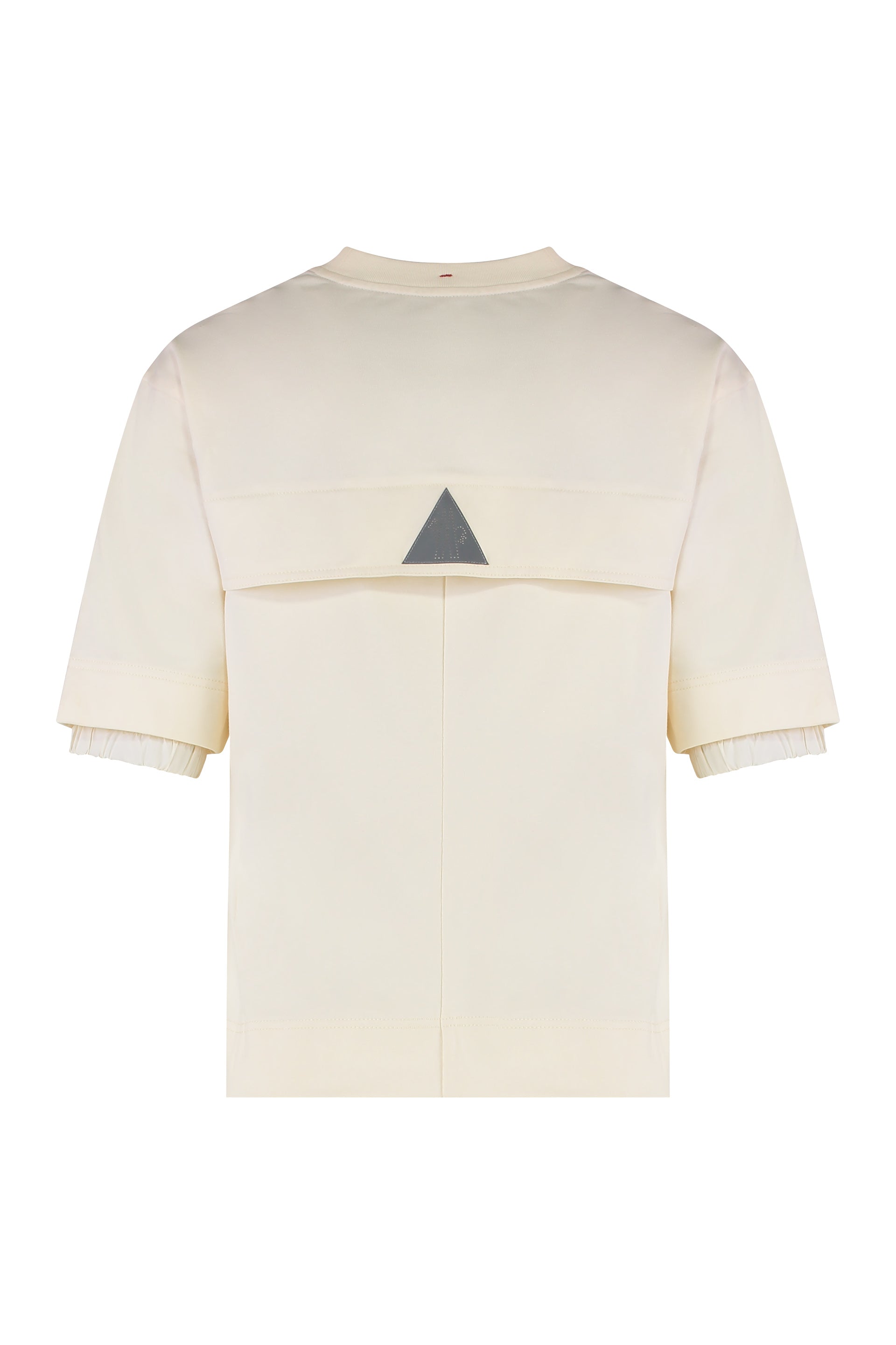 Moncler Grenoble Stretch Cotton T-Shirt with Logo Patch for Women