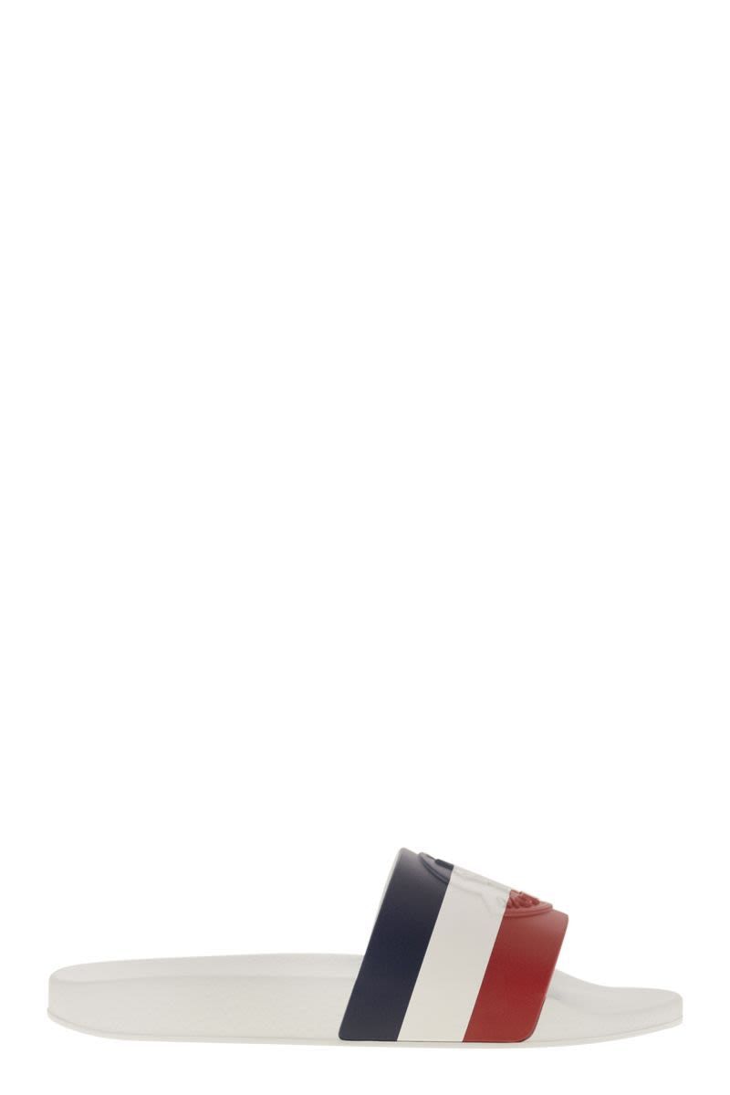 MONCLER Classic Rubber Slide Sandals with Logo