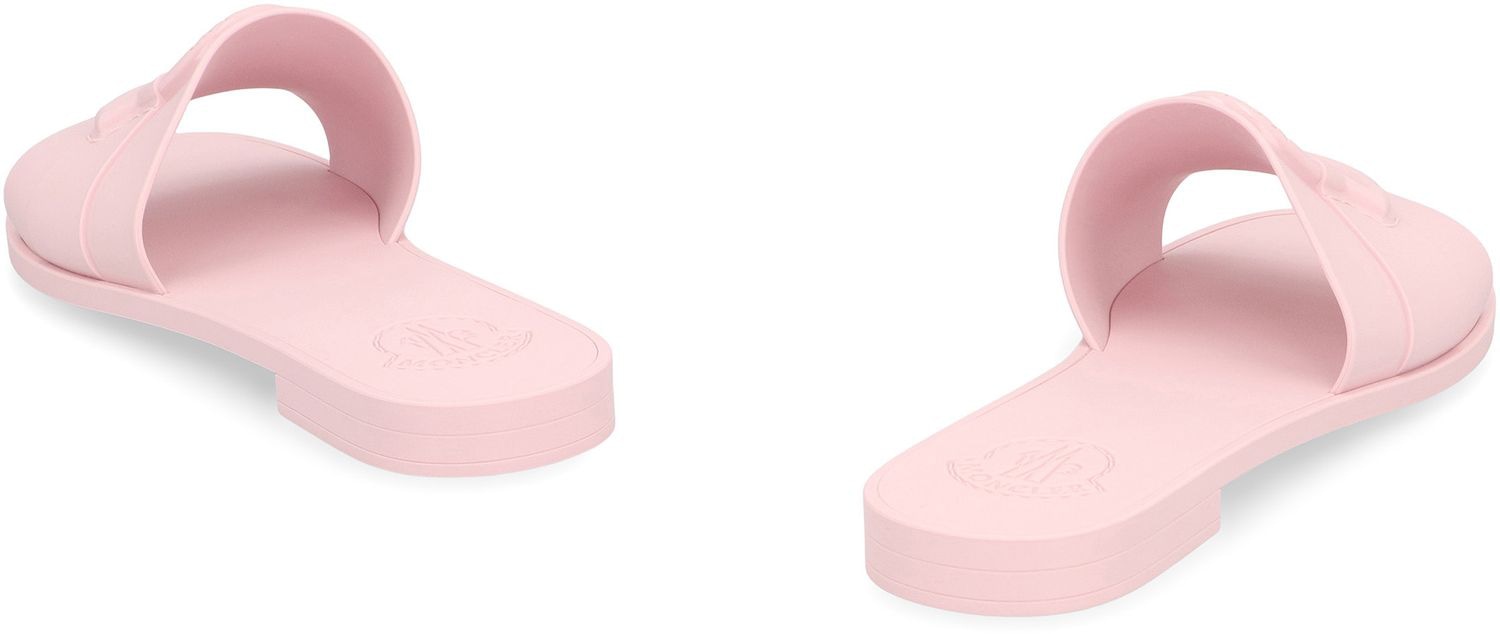 MONCLER Round Toeline Mini Rubber Slide Sandals