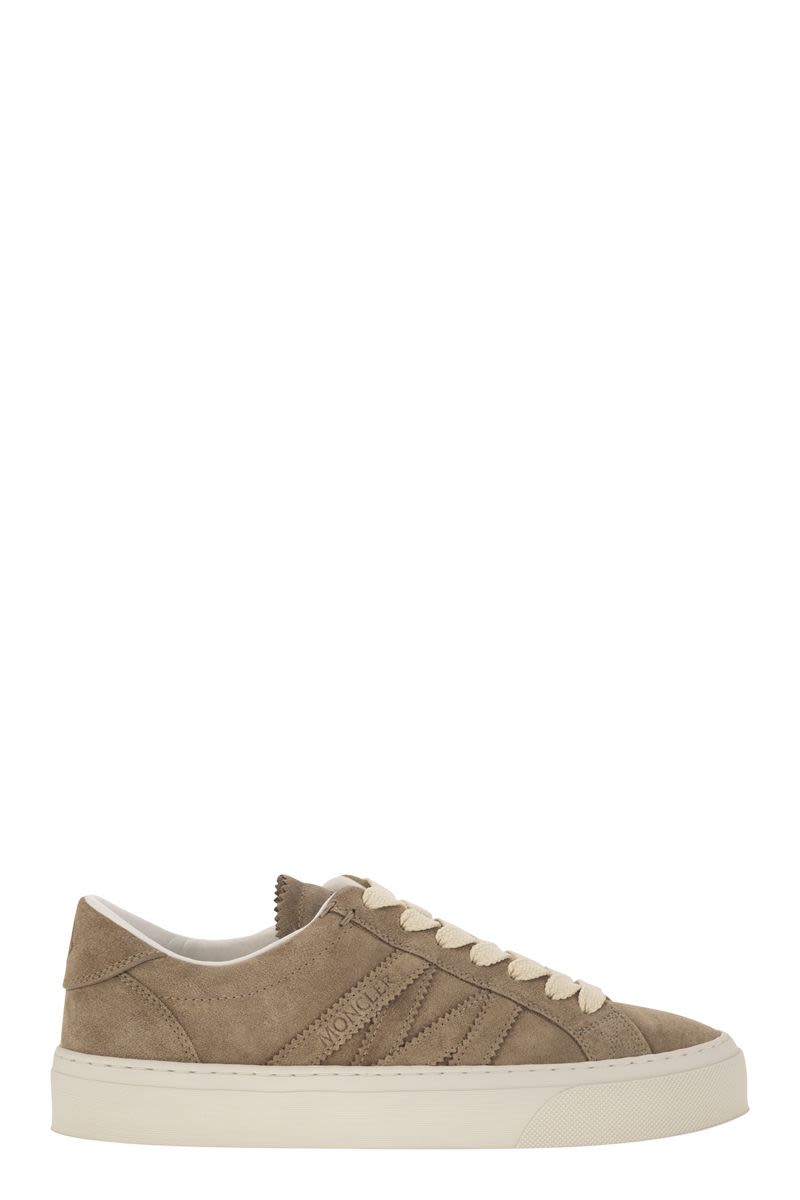 MONCLER Low-Top Lace-Up Suede Sneakers