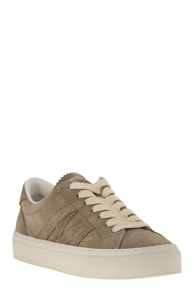 MONCLER Low-Top Lace-Up Suede Sneakers