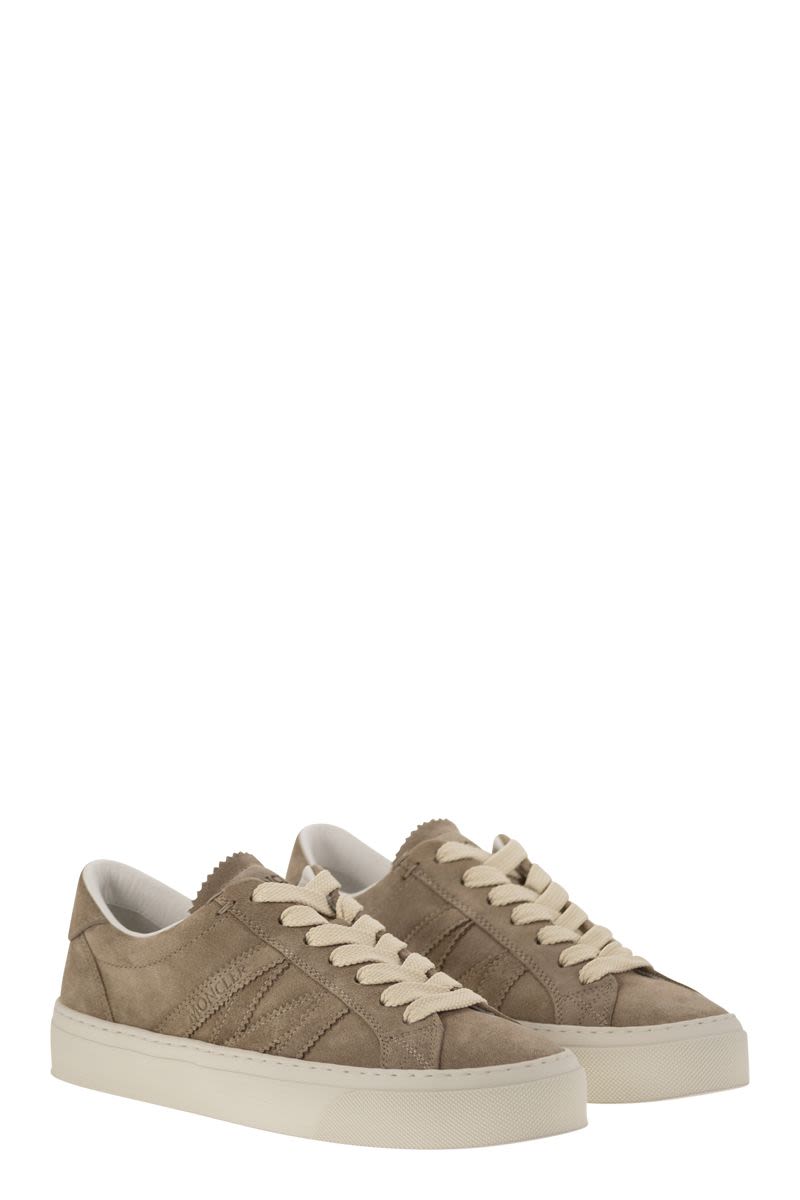 MONCLER Low-Top Lace-Up Suede Sneakers