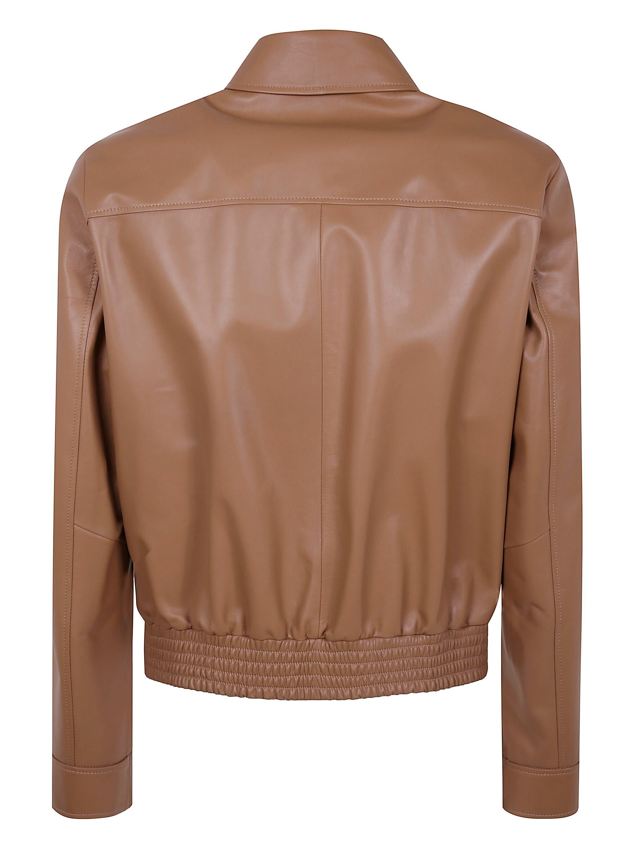 DESA Fitted Leather Bomber Jacket for Men - SS25