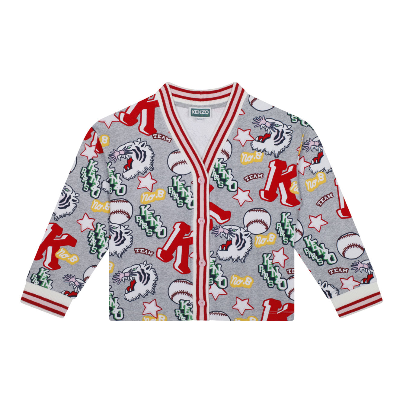 KENZO KIDS Mini Multicolor Cotton Jersey Sweatshirt for Girls