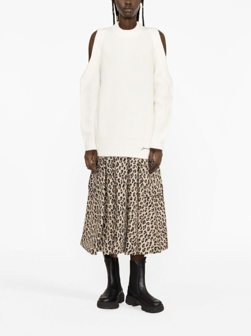 GANNI Slim Fit Logo T-Shirt - Size S