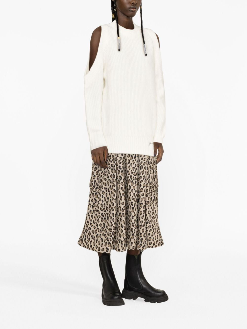 GANNI Slim Fit Logo T-Shirt - Size S