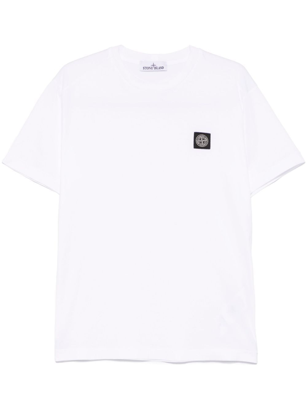 STONE ISLAND Slit Fit Cotton T-Shirt with Logo Patch - SS25