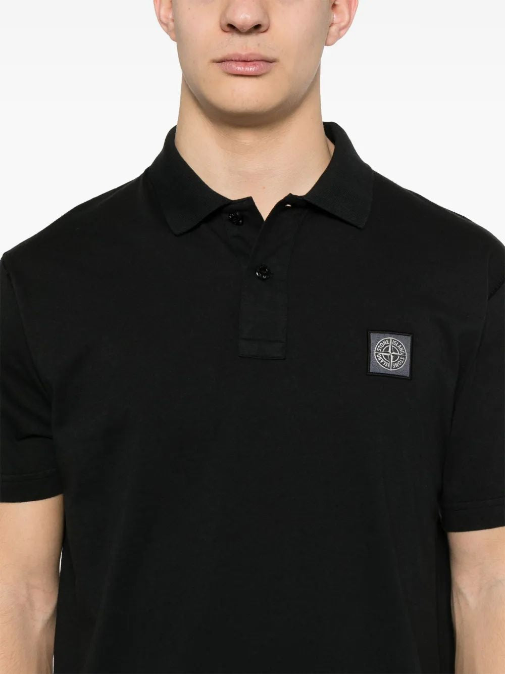 STONE ISLAND Men's Compass Patch Polo Shirt