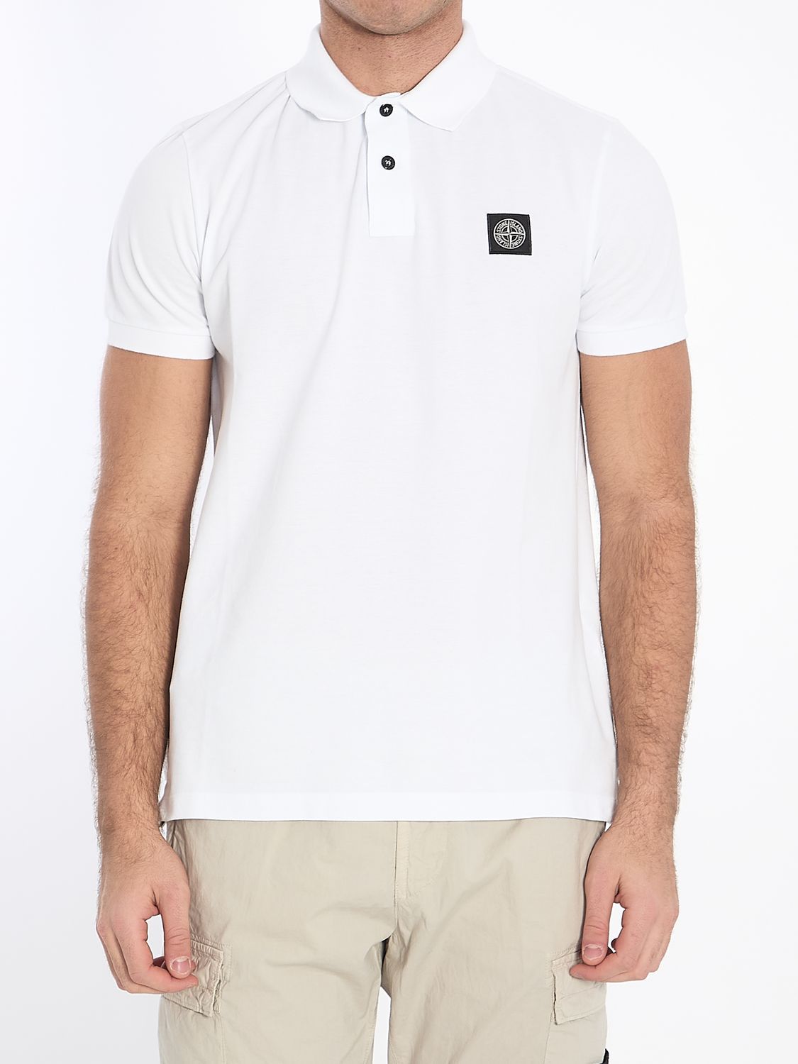STONE ISLAND Slim Fit Stretch Cotton Polo Shirt