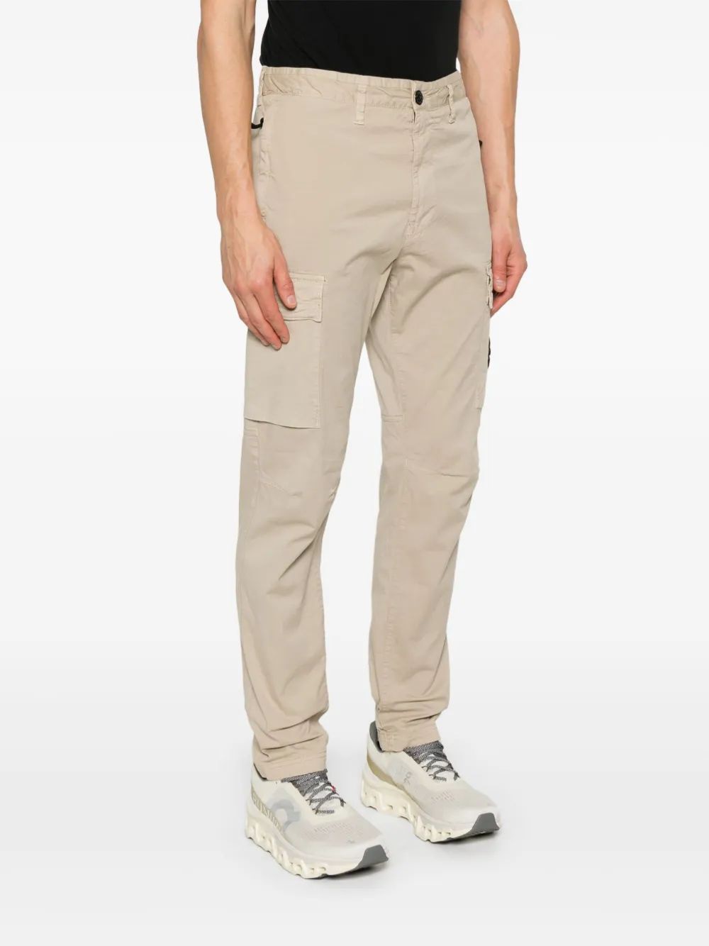 STONE ISLAND Mini Compass Badge Tapered Trousers for Men