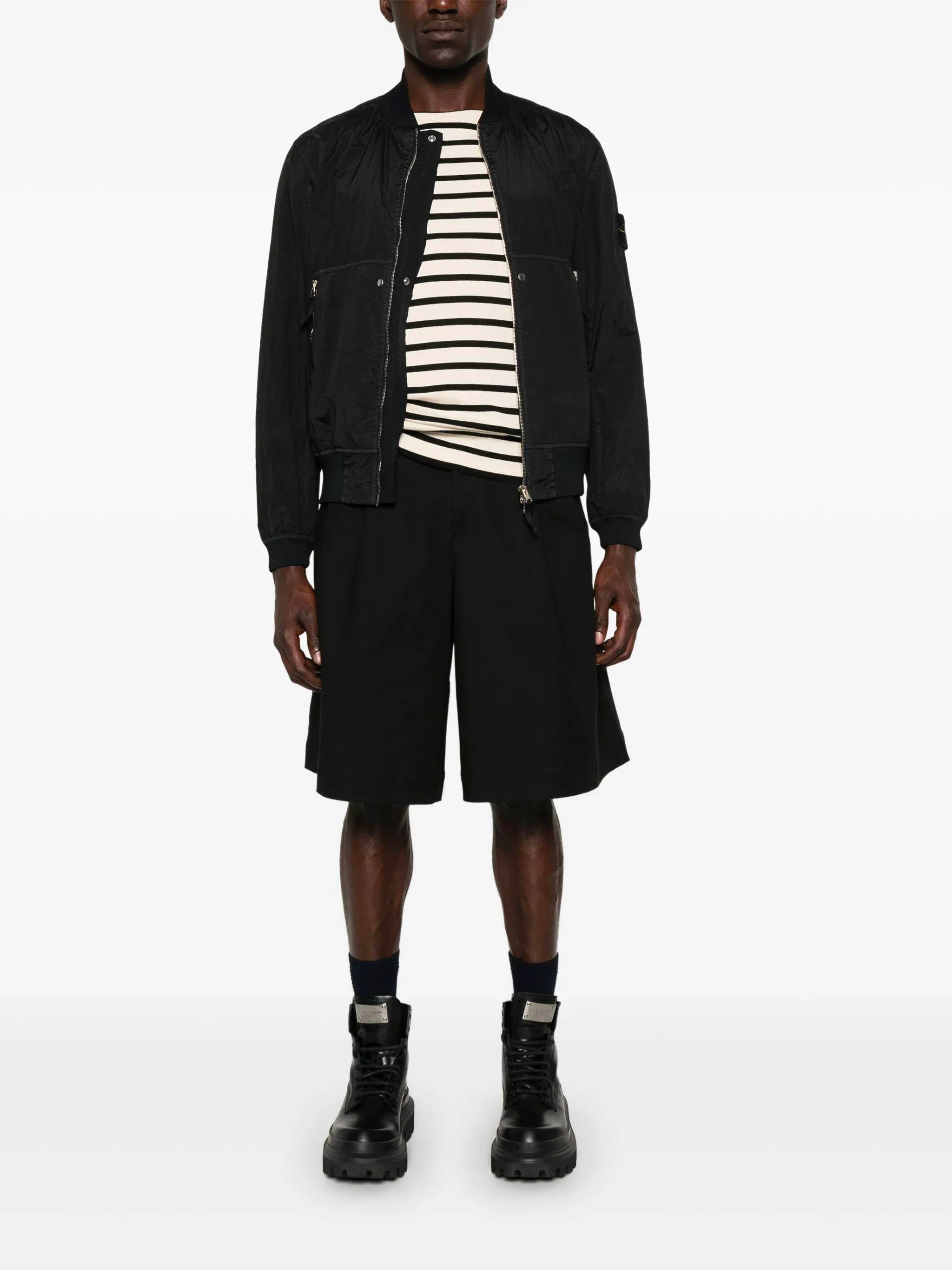 STONE ISLAND Men's Nylon Metal Bomber Jacket - Size M