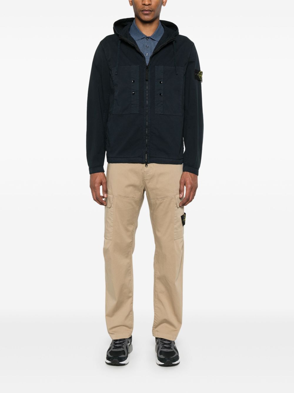 STONE ISLAND Logo Cotton Blouson Jacket for Men