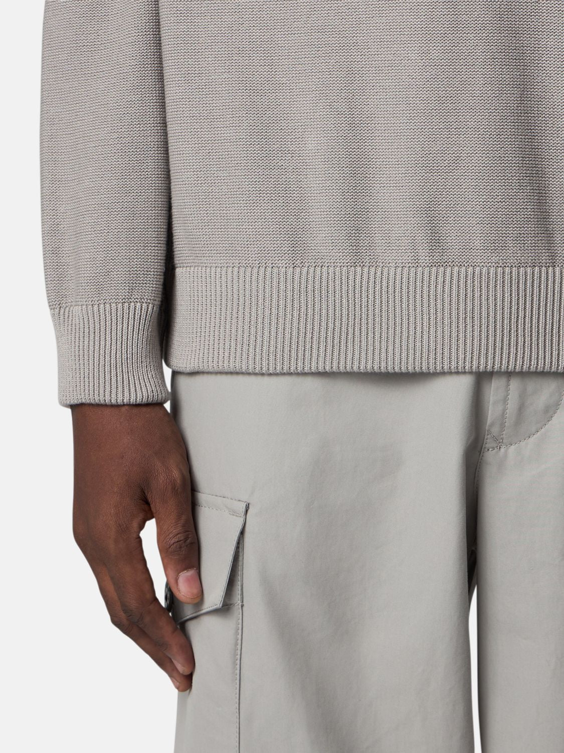 STONE ISLAND Men's Sleeve Logo Patch Sweater