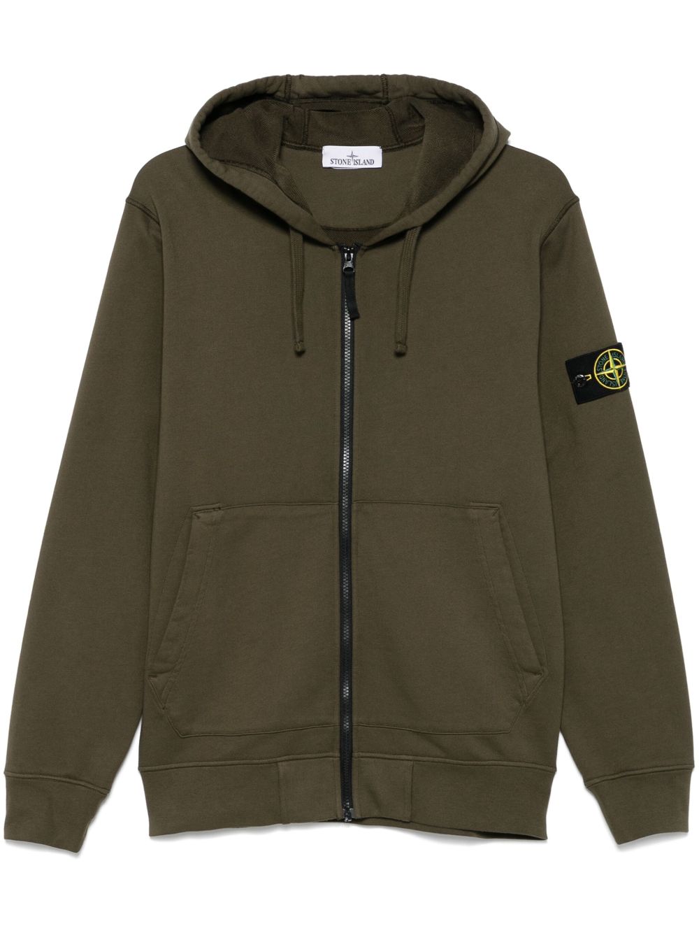 STONE ISLAND Men's Logo Cotton Zipped Hoodie