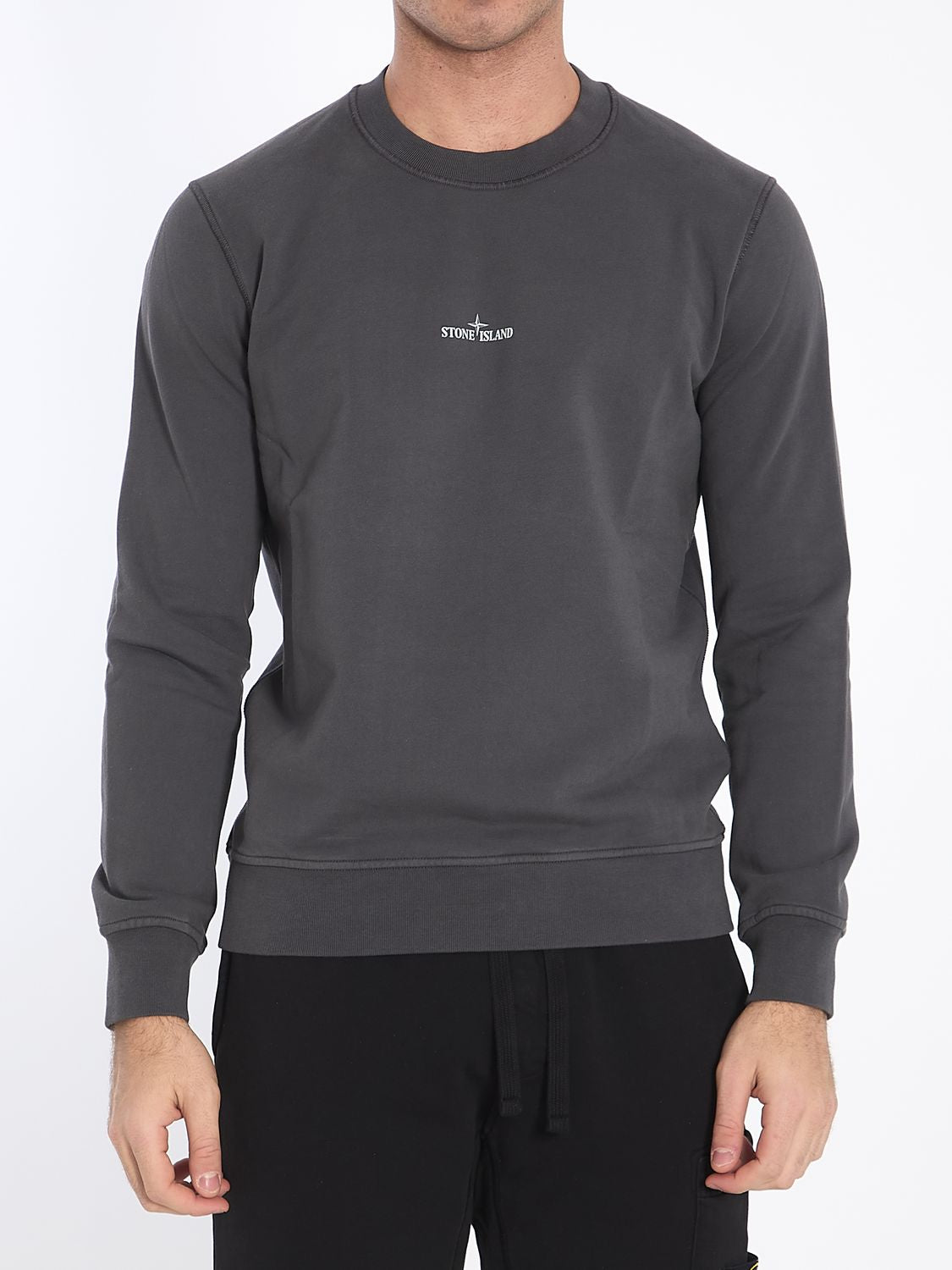 STONE ISLAND Institutional Five Crewneck Sweatshirt - Regular Fit - Men