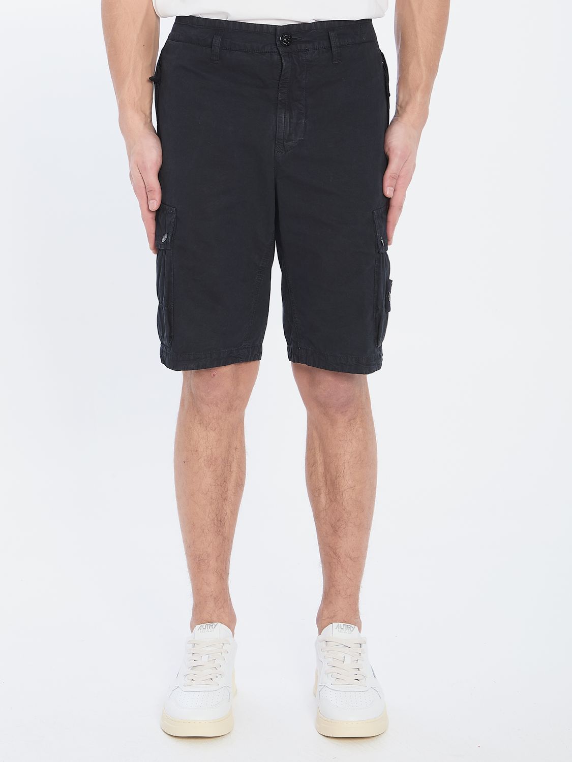 STONE ISLAND Cotton Cargo Shorts for Men