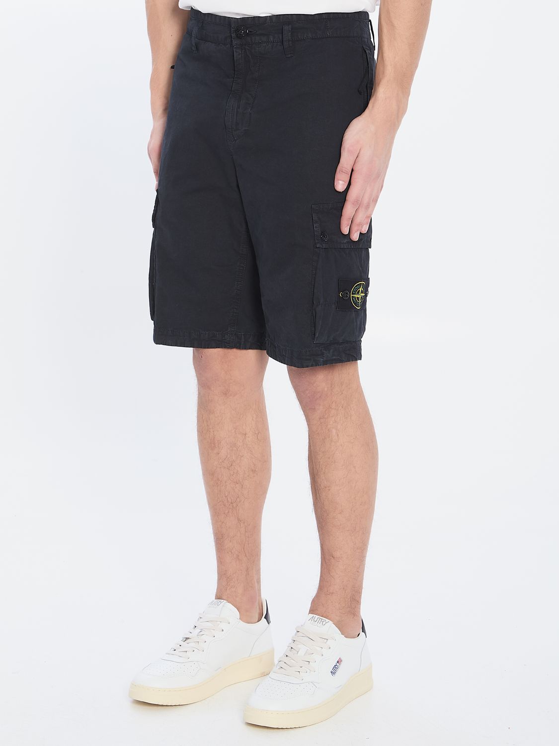 STONE ISLAND Cotton Cargo Shorts for Men