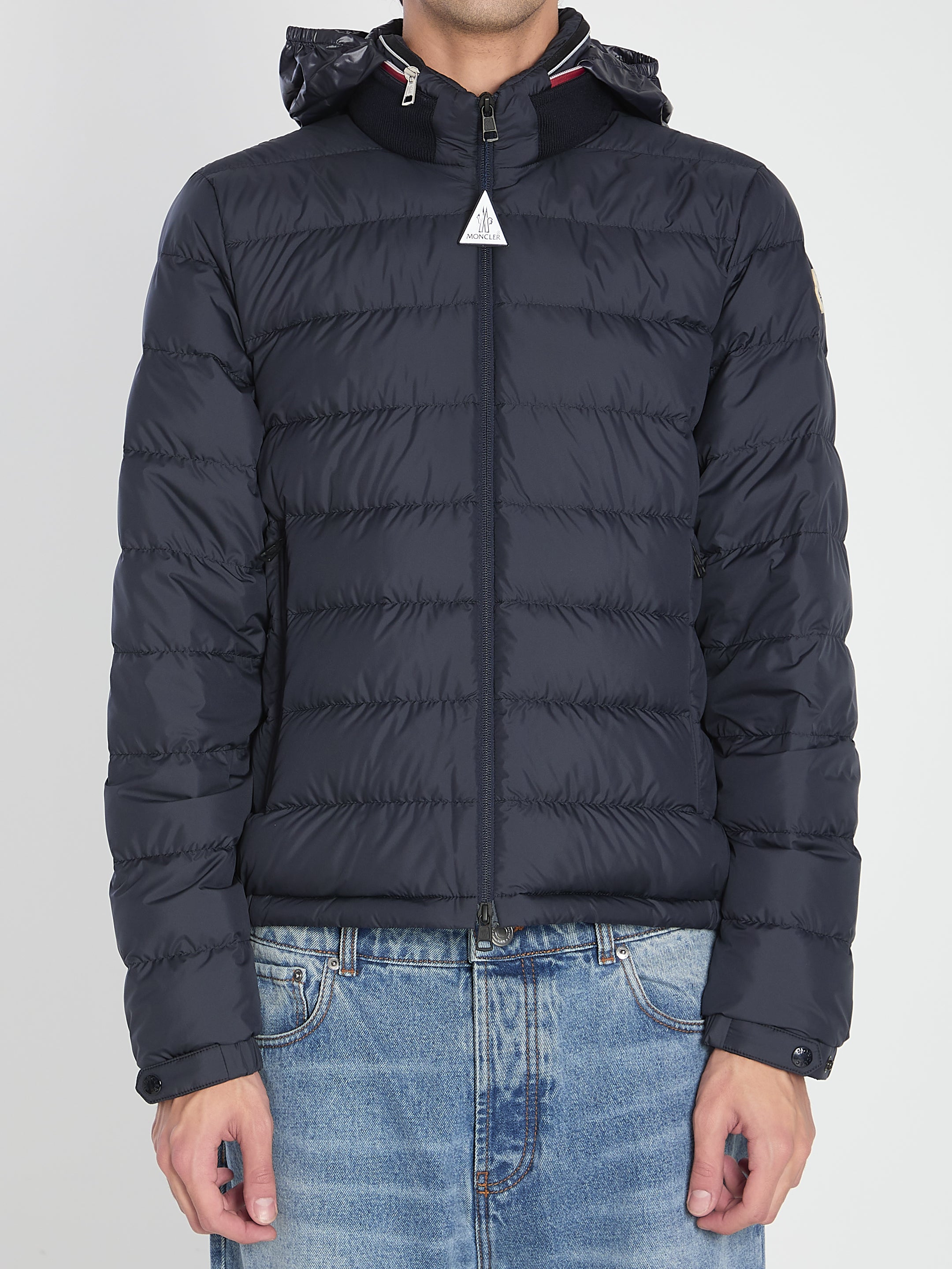 MONCLER Men's Short Down Jacket with Logo Patch - FW25