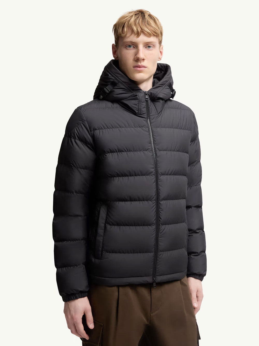 MONCLER Men's Short Down Jacket with Hood - Size 3