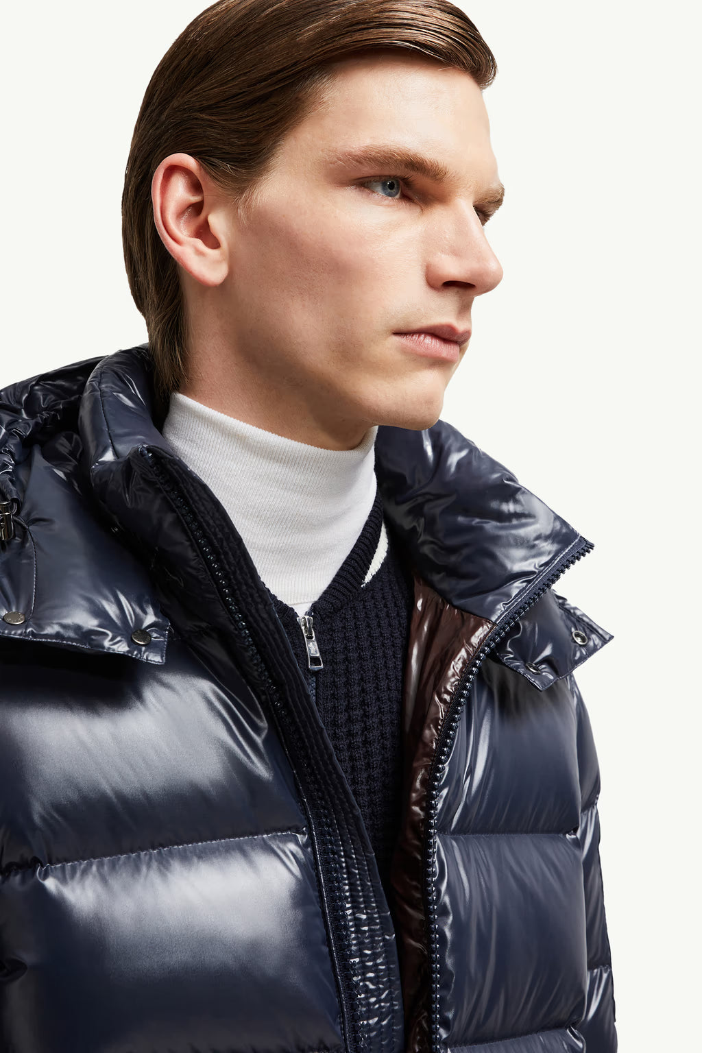 MONCLER Men's Regular Fit Puffer Jacket with Removable Hood - Size 03