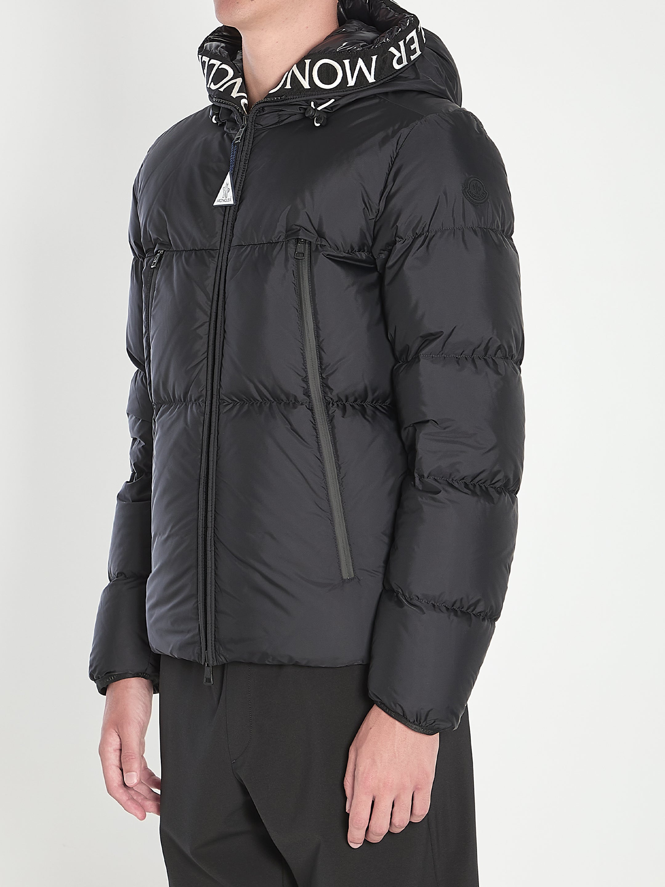 MONCLER Men's Short Down Jacket with Adjustable Hood