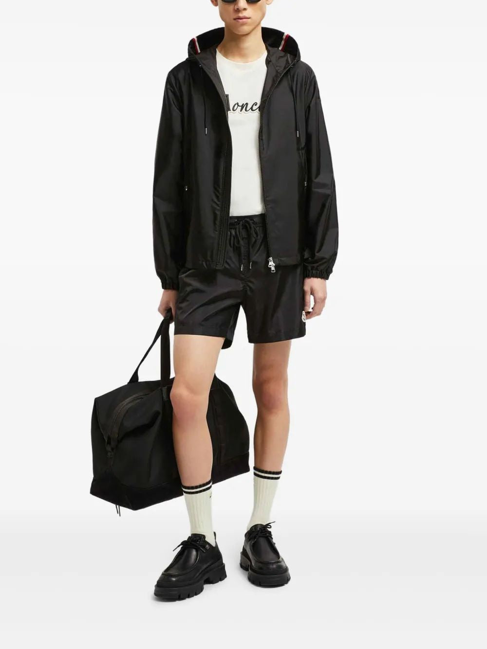 MONCLER Lightweight Beach Shorts for Men - Adjustable Waist