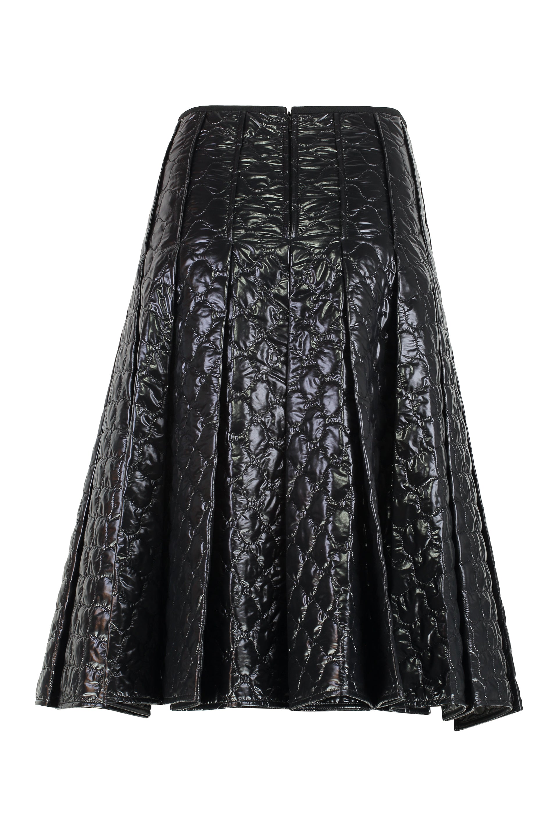 MONCLER MIDI Padded Quilted Checkered Skirt