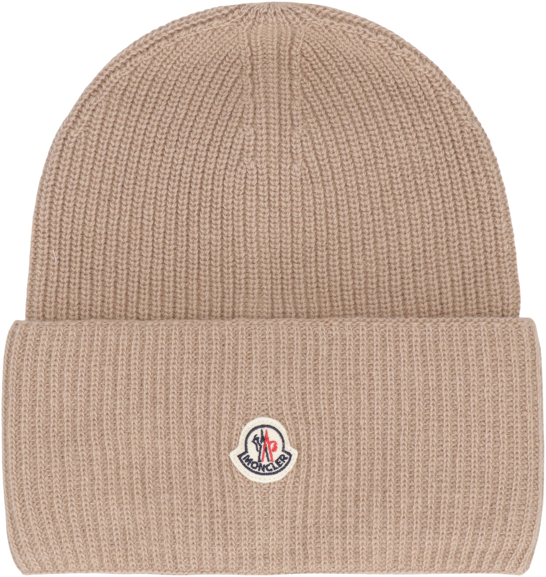 MONCLER Wool Knit Hat with Classic Ribbed Finish