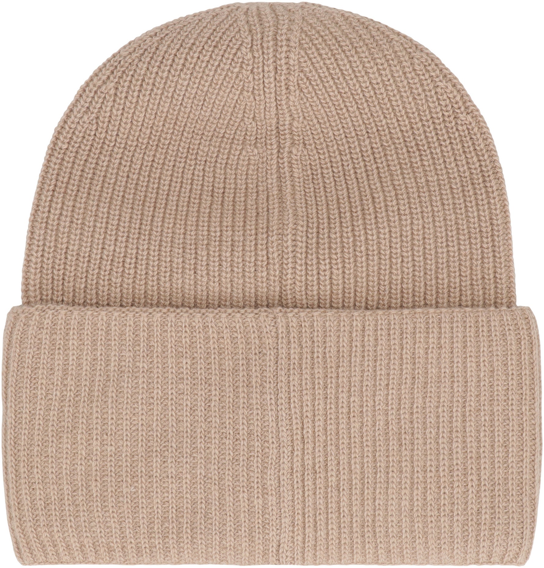 MONCLER Wool Knit Hat with Classic Ribbed Finish