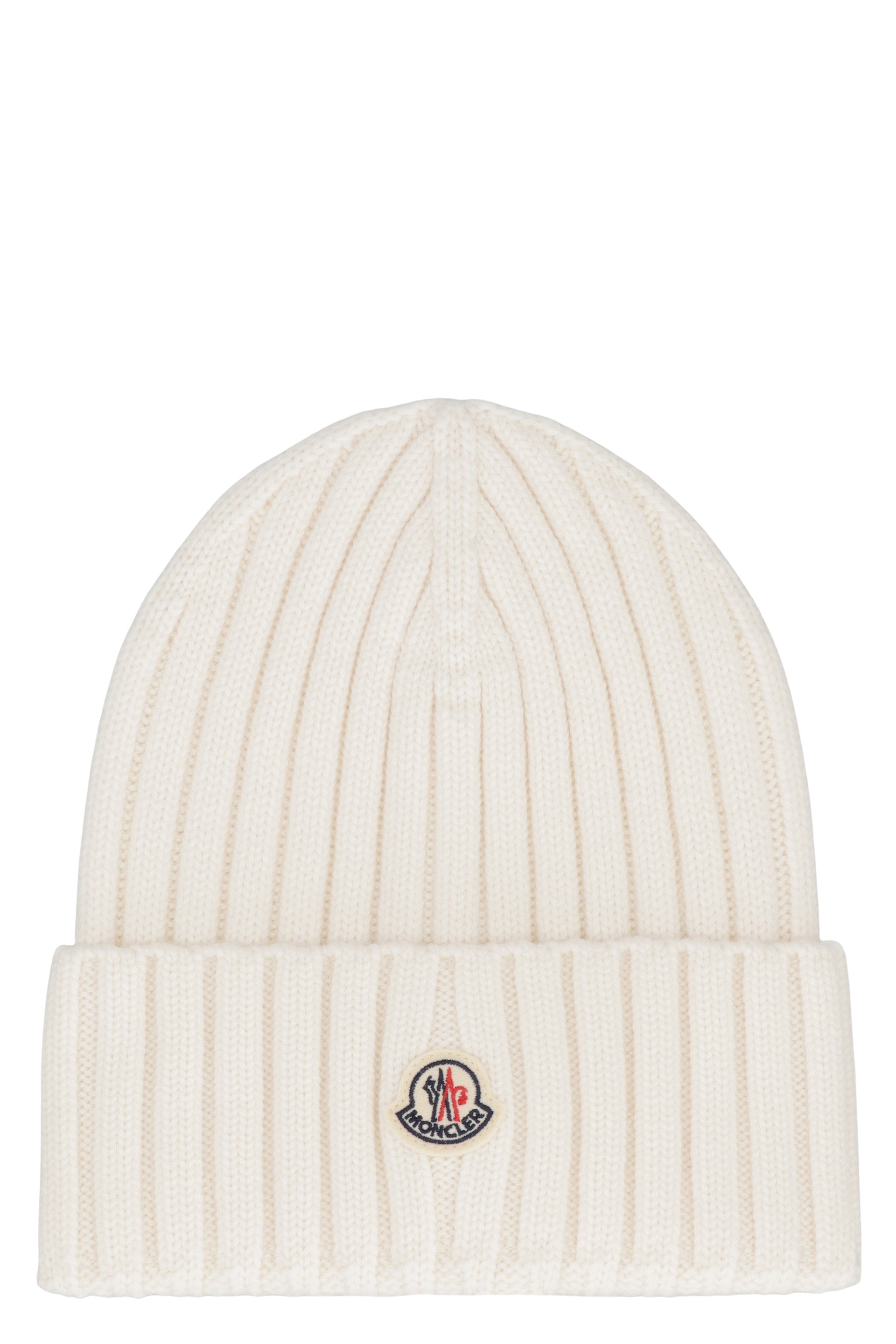 MONCLER Textured Wool Beanie for Minimalistic Looks