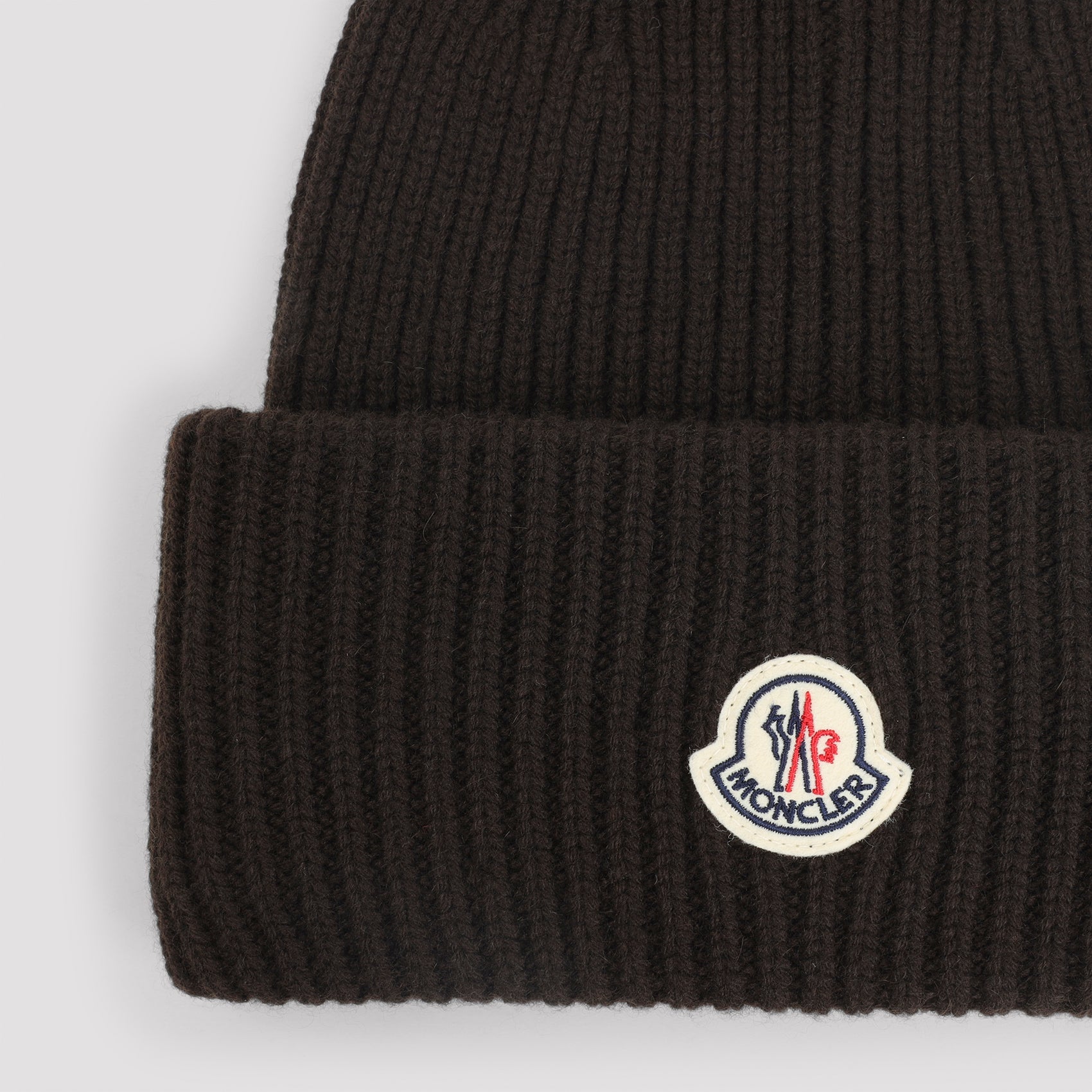 MONCLER Wool Blend Beanie Hat for Men