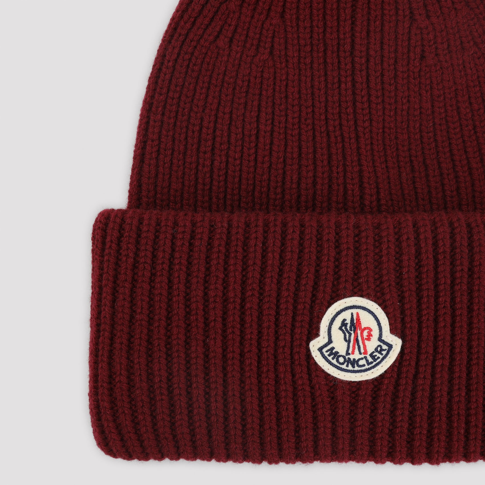 MONCLER Men's Virgin Wool Hat with Turn-Up Hem