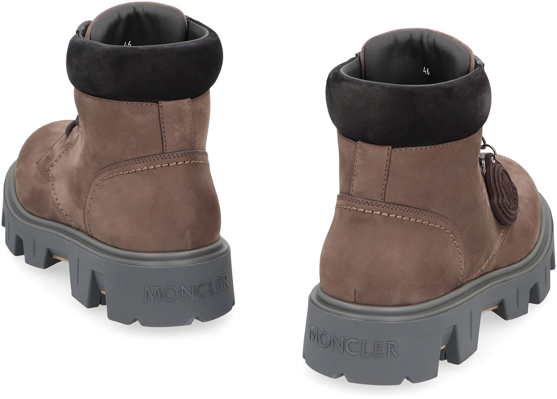 MONCLER Peak City Leather Lace-Up Boots