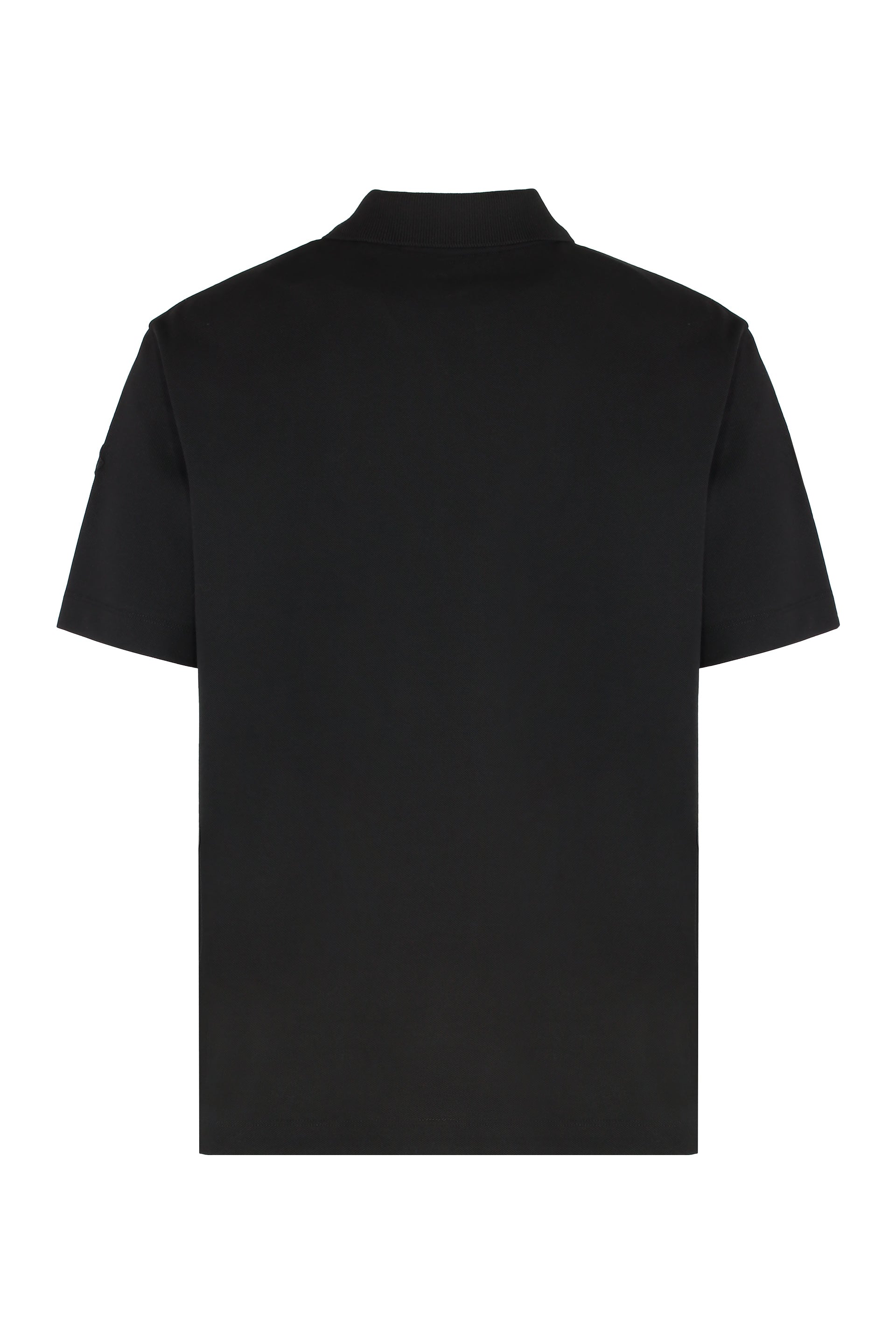 MONCLER Men's Organic Cotton Piqué Polo with Side Slits