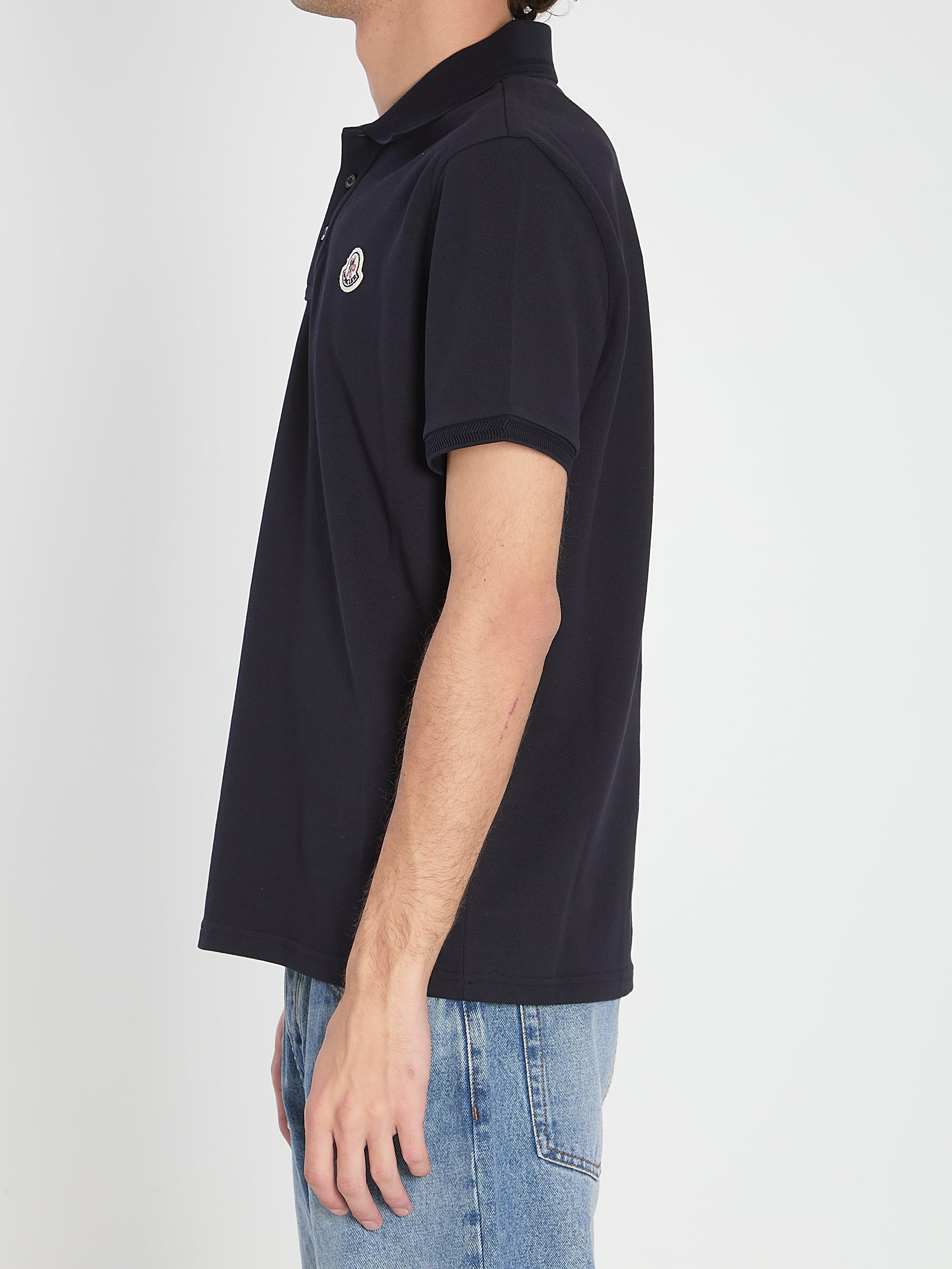 MONCLER Classic Cotton Piqué Polo