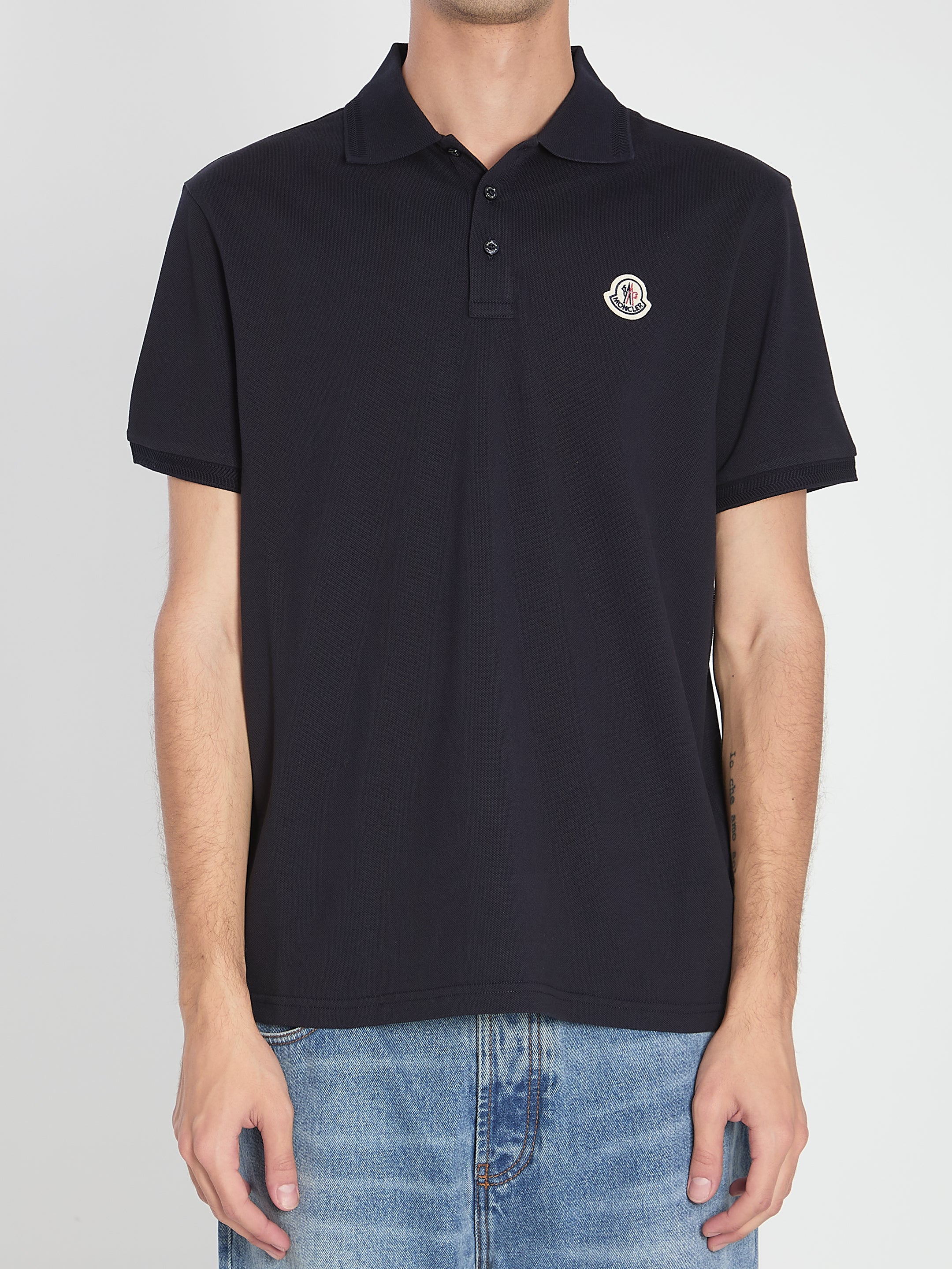 MONCLER Classic Cotton Piqué Polo
