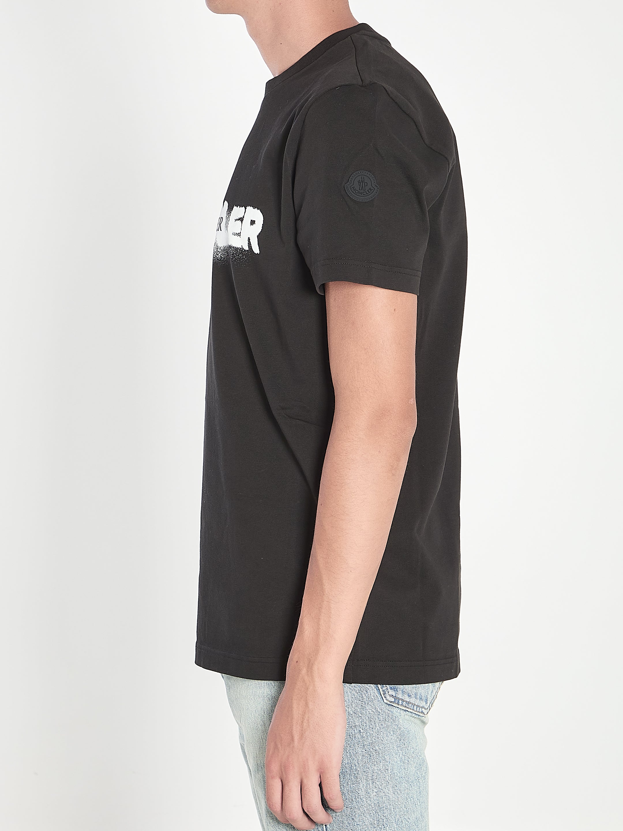 MONCLER Men's Regular Fit Printed T-Shirt - Size L