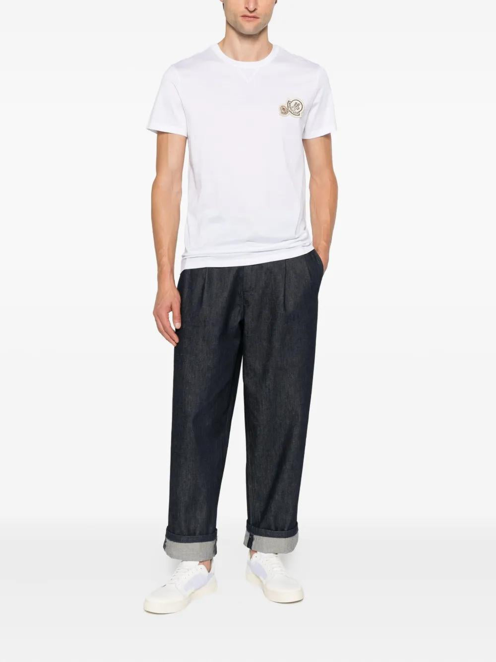 MONCLER Classic Round Neck Cotton T-Shirt