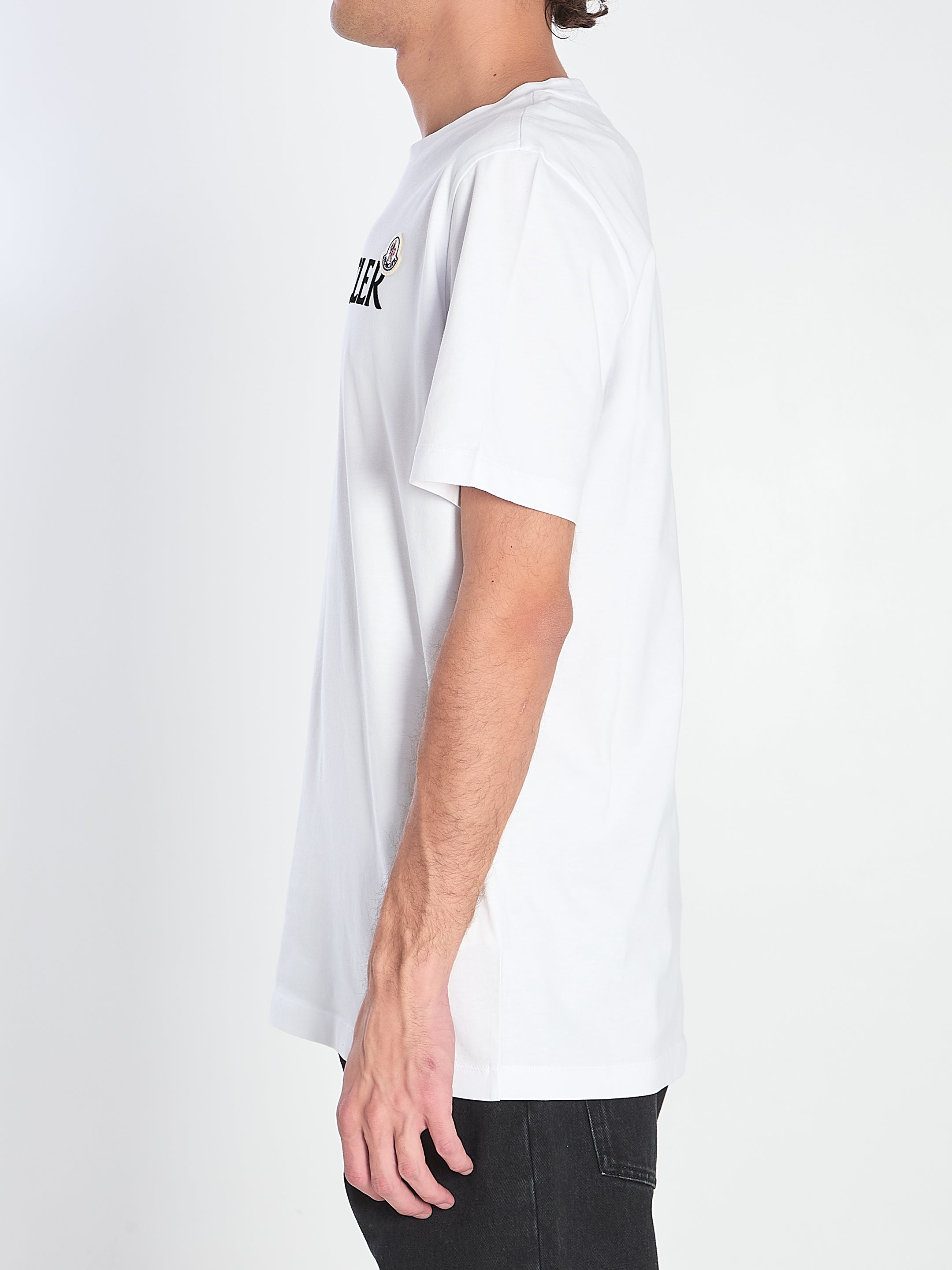 MONCLER Flocked Logo Crew Neck T-Shirt