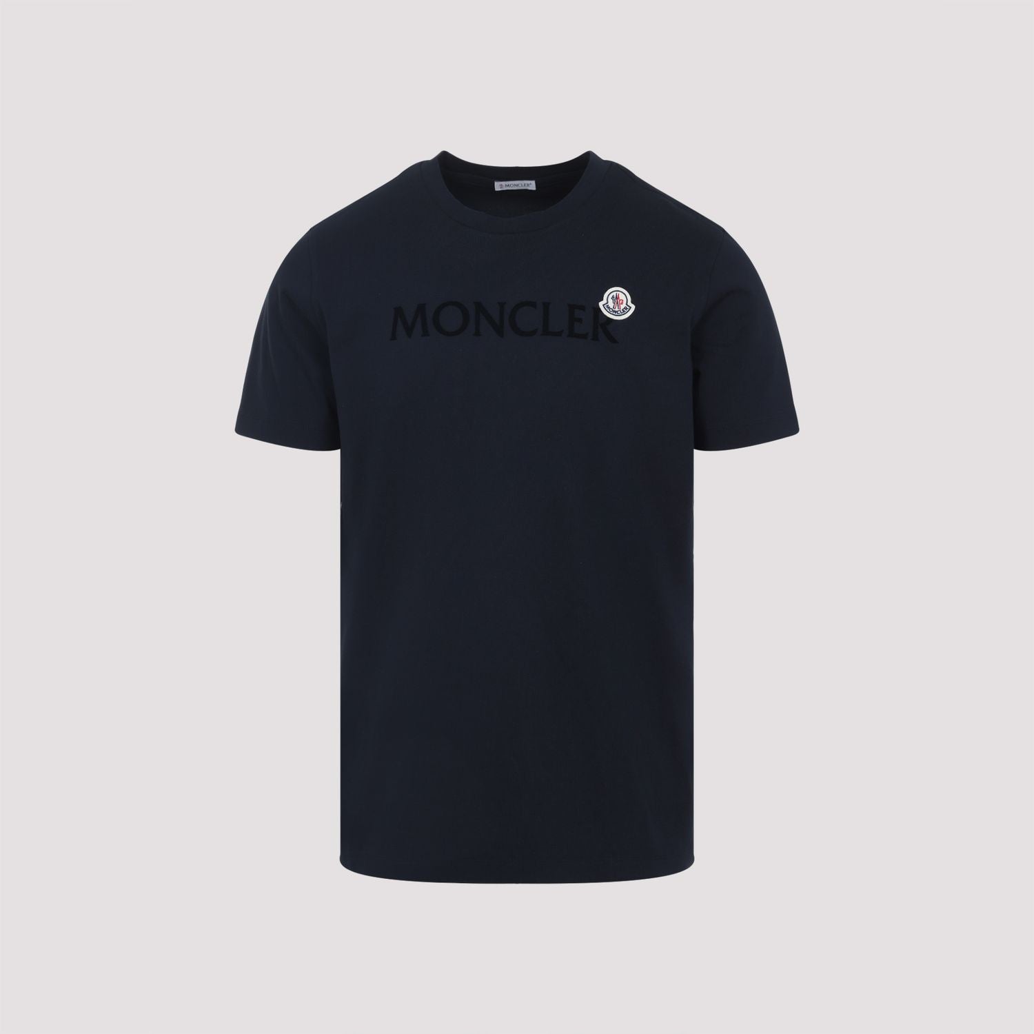 MONCLER Men's Cotton T-Shirt with Flocked Logo