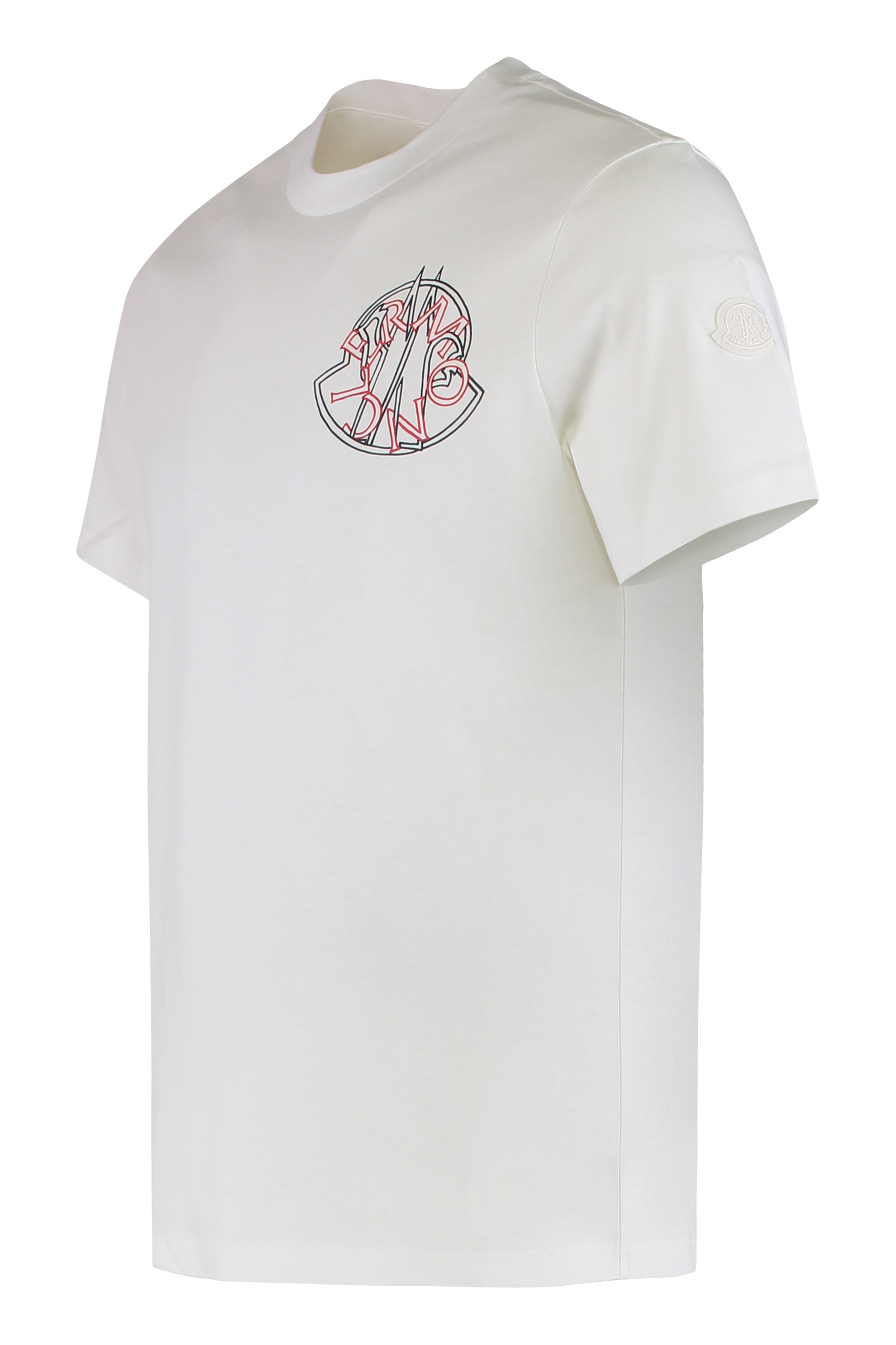 MONCLER Overlapping Logo Cotton T-Shirt
