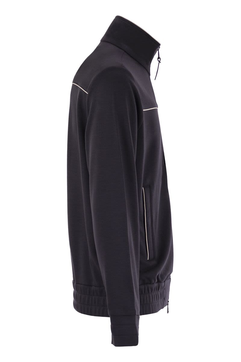 MONCLER Men's Elegant Zip-Front Sweatshirt