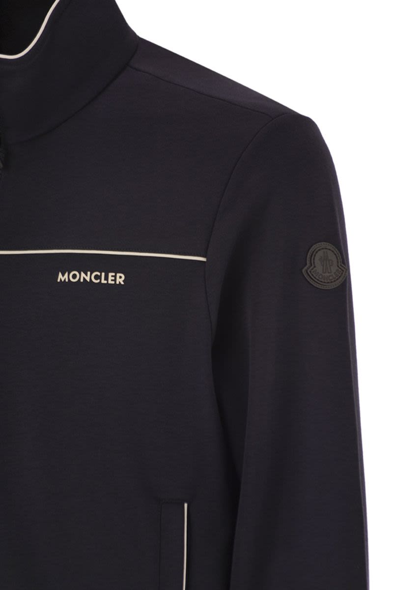 MONCLER Men's Elegant Zip-Front Sweatshirt