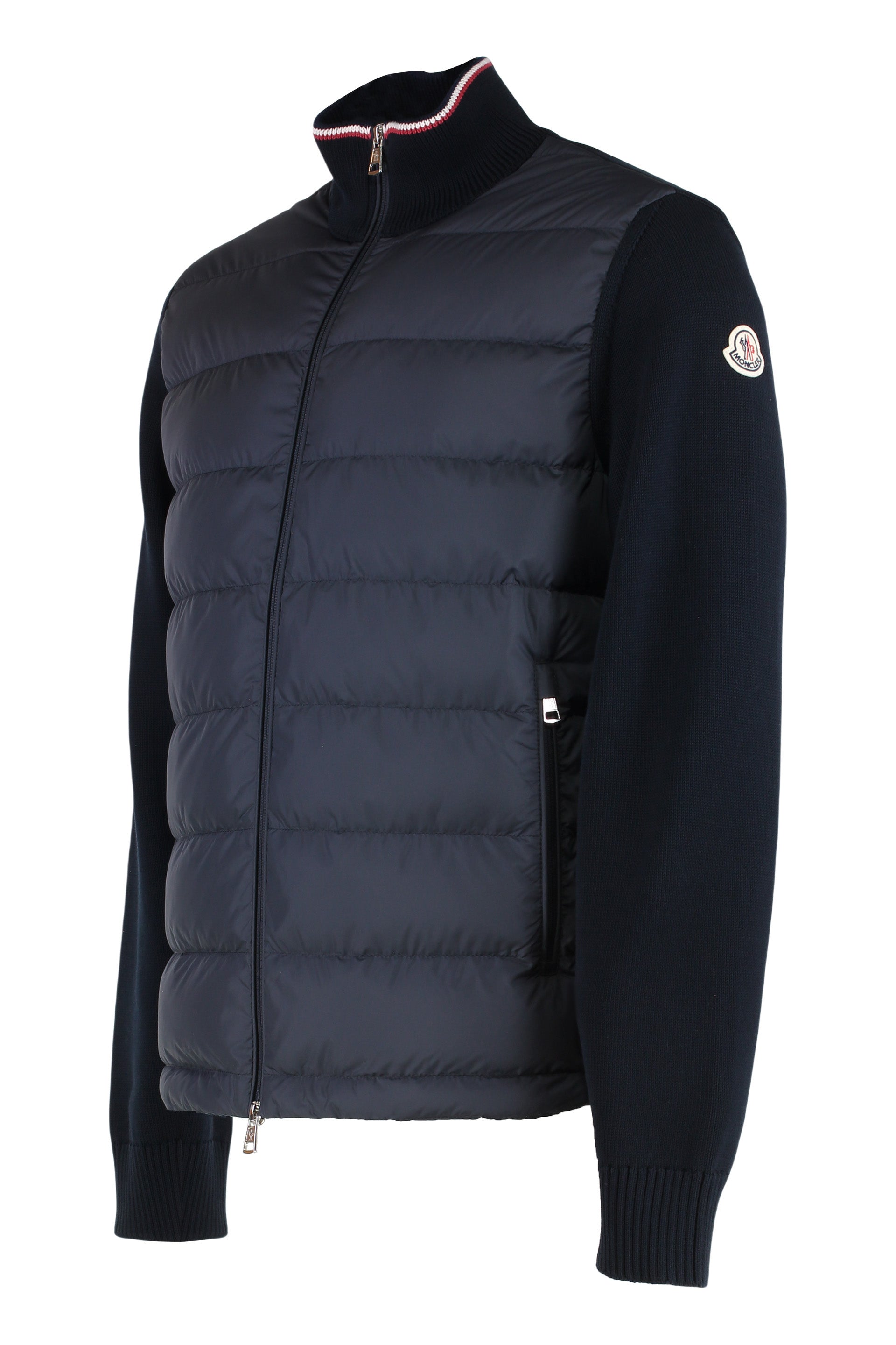 MONCLER Men's Cardigan with Padded Front Panel