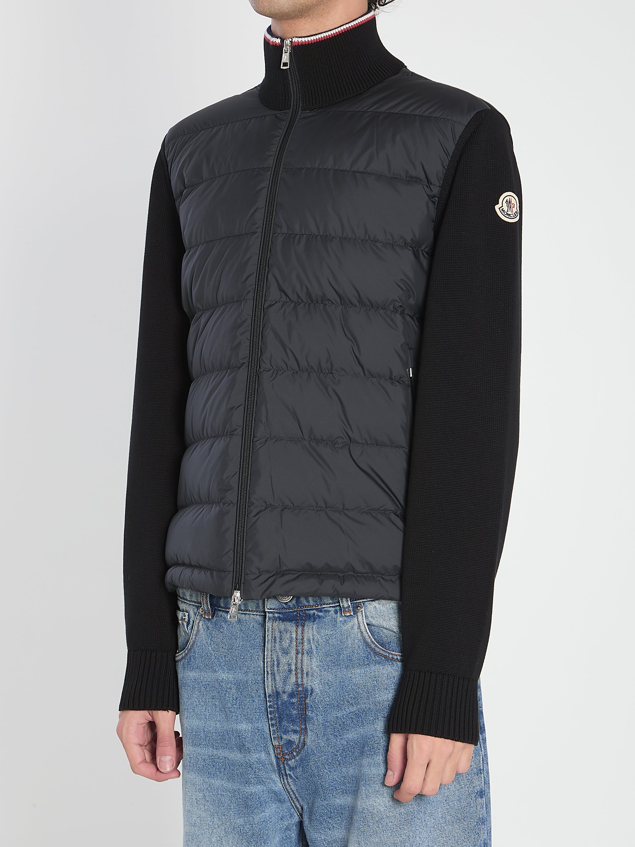 MONCLER Padded Zip-Up Cotton Cardigan for Men - FW25