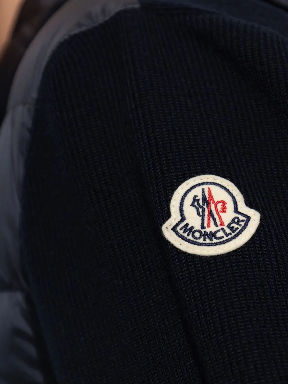 MONCLER Padded Wool Hoodie with Zip Front