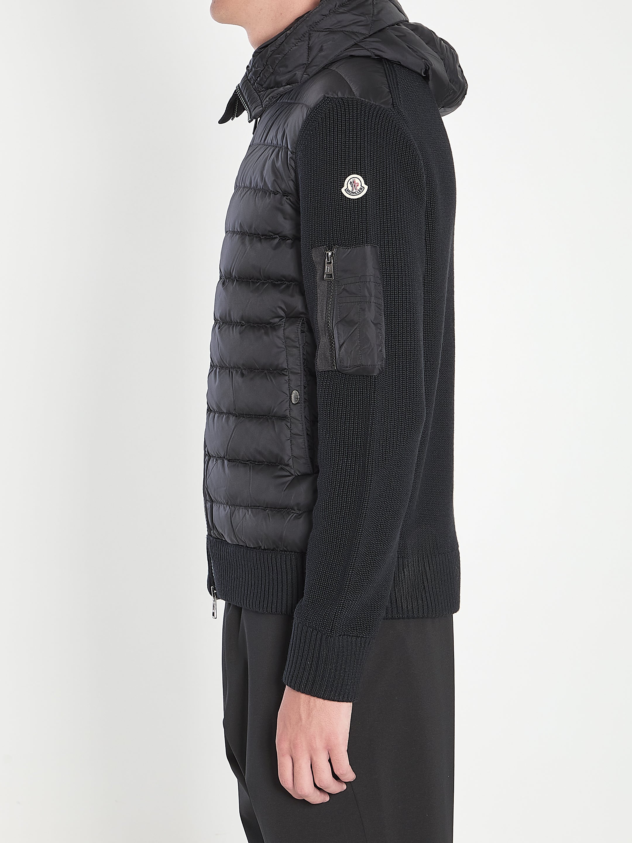 MONCLER Padded Front Panel Cardigan for Men