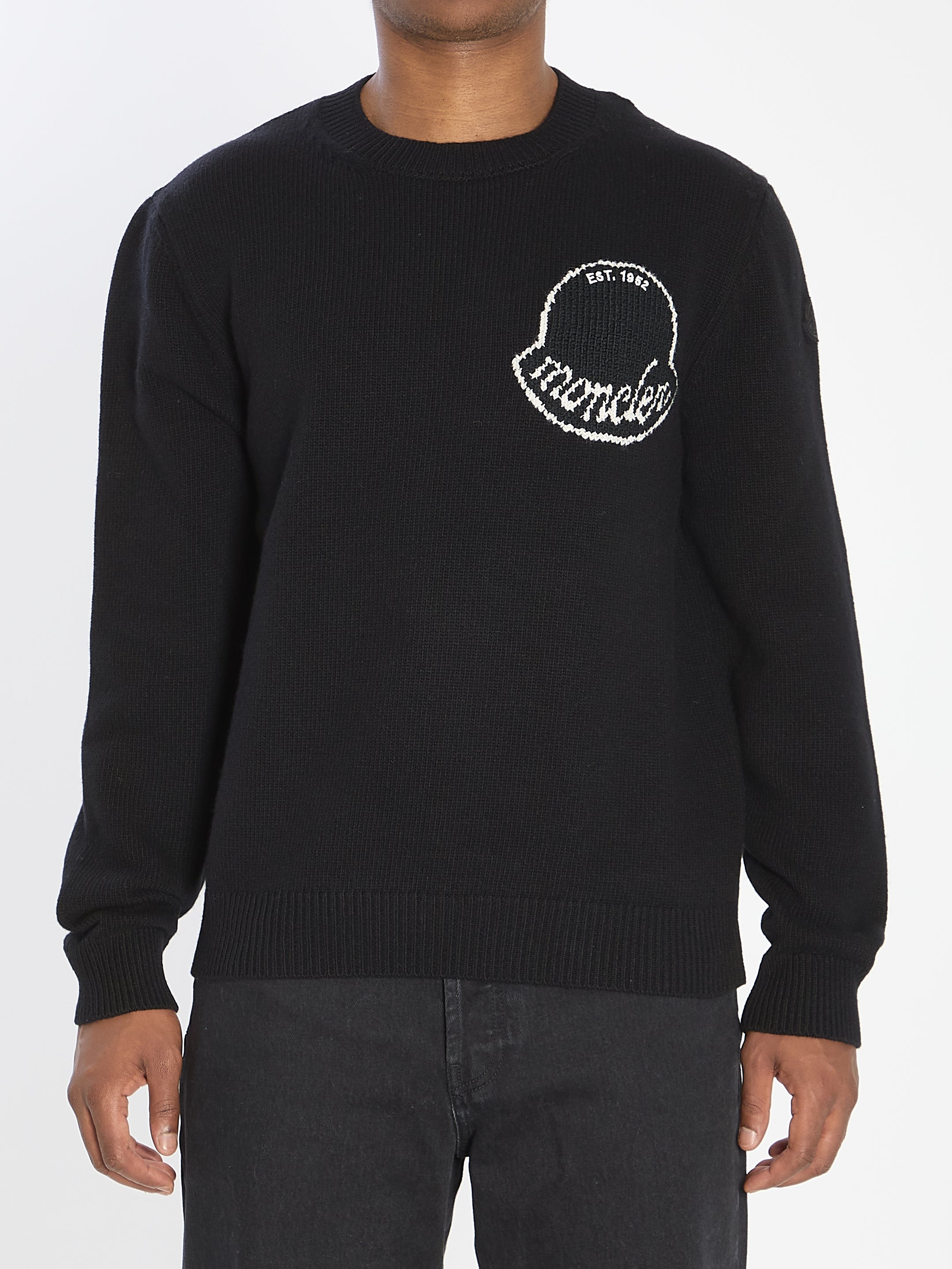 MONCLER Logo Sweater in Wool - Size L